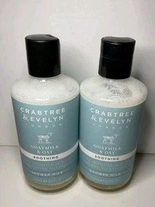 2x CRABTREE & EVELYN Goatmilk & Oat Shower Milk 8.5 Oz Original Formula USA Made - Picture 1 of 4
