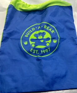 Build-a-Bear Drawstring Backpack Blue Pre-Owned B10 Make Offer - Picture 1 of 4