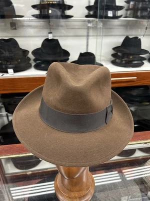 Sombrero Stetson Eagle para hombre de fieltro de piel marrón hecho en EE. UU. talla 7 1/4 Foto 1 de 4