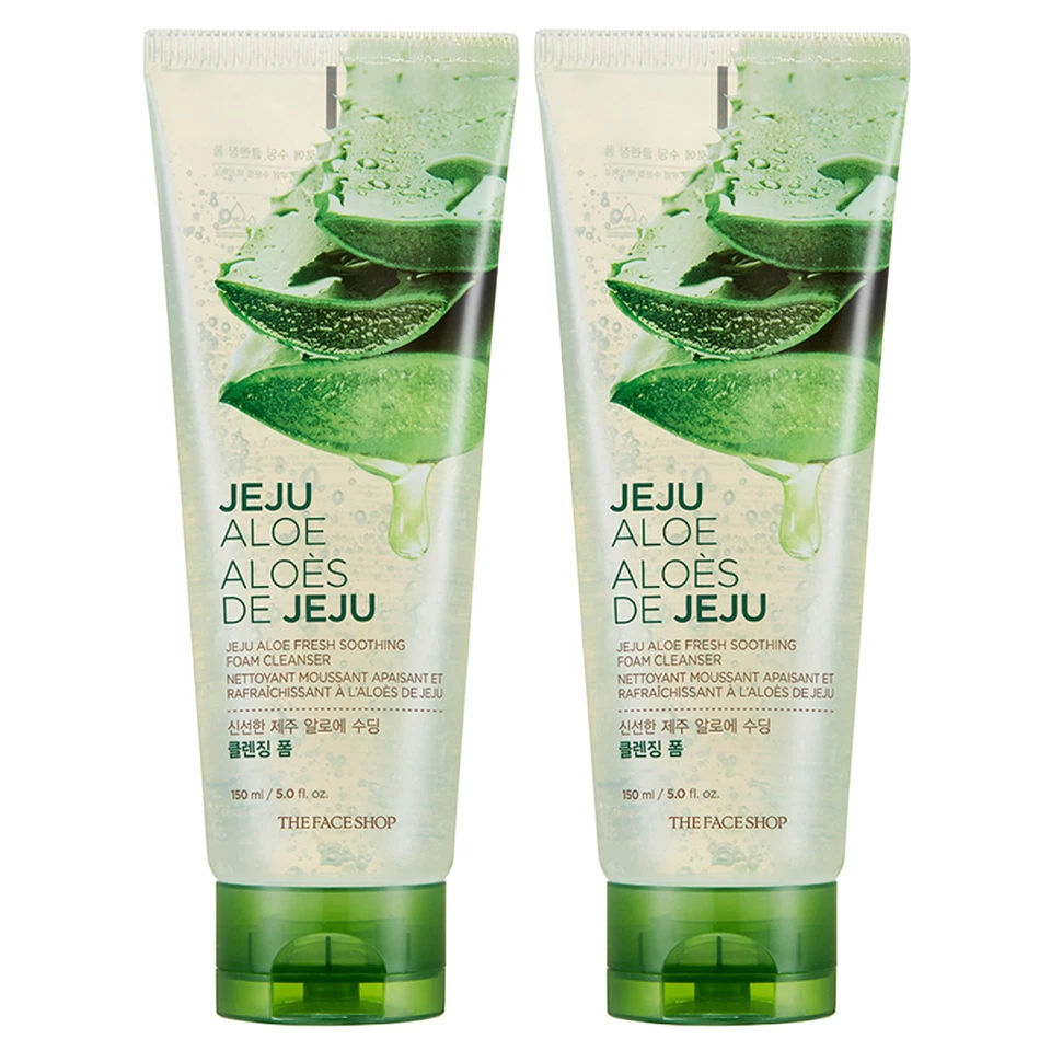 The Face Shop Jeju Aloe Fresh Soothing Foam Cleanser 150ml (5.02oz) x 2ea - image 1 of 1