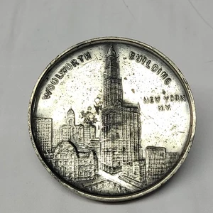 1929 SOUVENIR SUERTE Búfalo Níquel Woolworth Building Nueva York Moneda 2.75" Ficha - Imagen 1 de 12