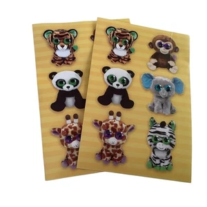 Hojas adhesivas vintage TY Beanie Boo - no dimensionales - ojos móviles - nuevas en paquete -  - Imagen 1 de 3
