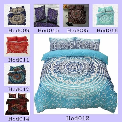 Indien Art Duvet Cover Bedding Cotton As per Image Doona Cover Bohemian Bed Set - image 1 of 2