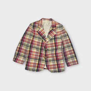 Disney Winnie The Pooh Vintage Plaid Blazer Jacket - Picture 1 of 7