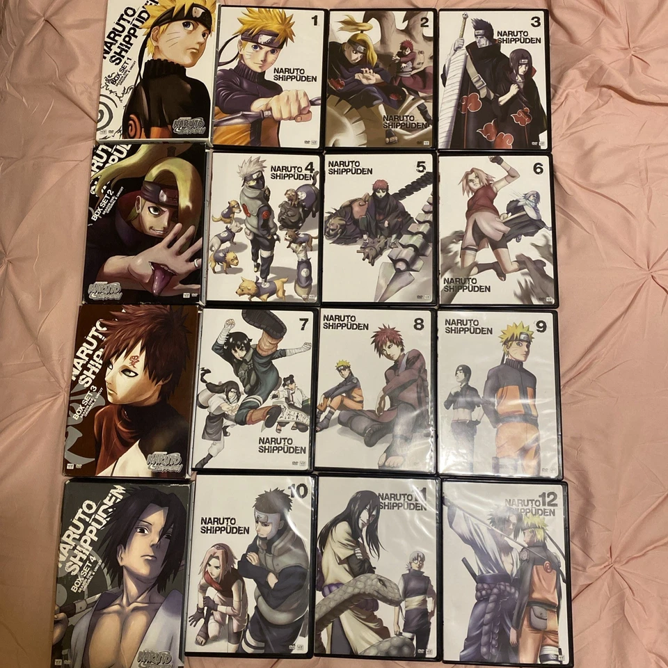 Naruto Shippuden Box Set DVD Collection 1-4 (12-disc) Rare Anime Box Set CIB Foto 1 de 4