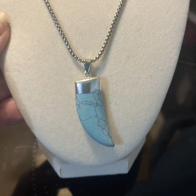 GM Stainless Steel Necklace With A Horn Pendant - Image 1 of 3