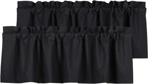 2 Panels Blackout Curtain Valances for Kitchen Windows/Living Room/Bathroom P... - Picture 1 of 6