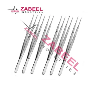 Pinzas de disección Gerald instrumentos de microcirugía de dientes curvos 1x2 - Imagen 1 de 1