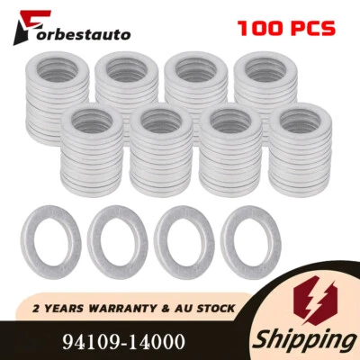 100 x Oil Pan Drain Sump Plug Gasket Washer Kit 14mm For Acura Honda 94109-14000 - image 1 of 4