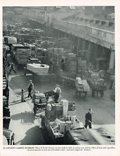 Covent Garden Market London Vintage Picture Old Print 1956 CLPBOL3#31