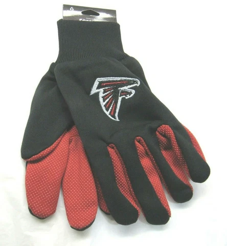 NFL Atlanta Falcons Colored Palm Utility Gloves Black w/ Red Palm by FOCO Cover