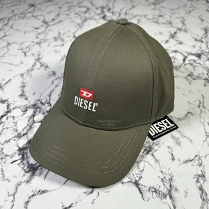 Gorra de béisbol DIESEL para hombre caqui verde logotipo D nueva con etiquetas auténtica bordada - Imagen 1 de 10