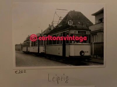 Leipzig TW 1418 Li 11 Endstelle Markkleeberg Ost I historisches Straßenbahn Foto - Bild 1 von 2