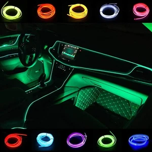 Car Atmosphere Light Strip 5M/16FT USB EL Wire Glow String Strip for Hallowee... - Picture 1 of 7