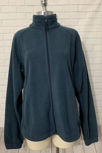 Columbia Blue Fleece Jacket Full Zip Up Front Funnel Neck Woman Sz M - Picture 1 of 5