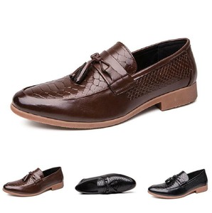 Men Pointy Toe Tassels Slip on 38-47 Low Top British Leisure Leather Shoes Party