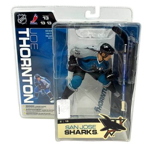 Mcfarlane NHL Joe Thornton San Jose Sharks Teal & Grey Jersey Series 13 Figure Cover