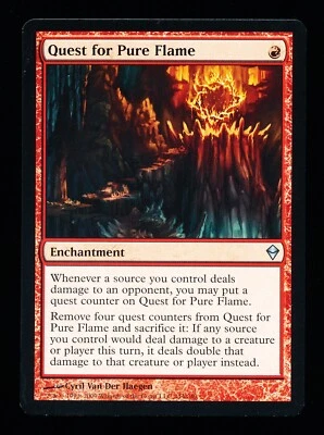 * * 1x Quest for Pure Flame x1 * * Zendikar MTG VLP Very Lightly Played - Image 1 of 2