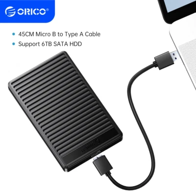 ORICO 2.5" SATA USB3.0 Hard Drive Case HDD SSD Enclosure External ​Laptop UP 6TB - Image 1 of 4