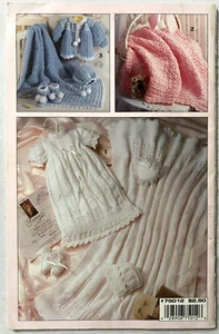 Baby Layettes Crochet Knit Patterns Book Gown Afghans 3 Sets NB, 3 & 3-6 Months - Picture 1 of 4