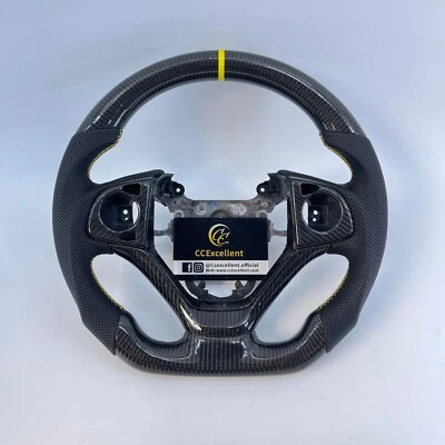 Volante de fibra de carbono real brillante para Honda CRV 2012-2017 Foto 1 de 4