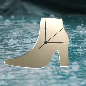 Boot Shaped Silent Tick Acrylic Clocks - Many Colours, Bespoke Made - Picture 1 of 8