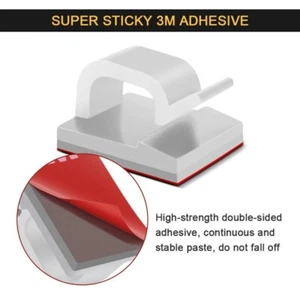 5Stk. Kabel halter Klebesockel Kabelclip Kabelklemme Selbstklebend Kabelbinder - Bild 1 von 56