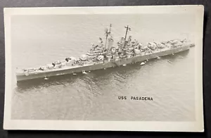 USS Pasadena California RPPC Marina de los Estados Unidos - Imagen 1 de 2