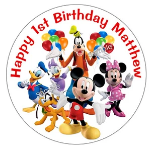 PEGATINAS ETIQUETAS PARA TUS FAVORES DE FIESTA DE CUMPLEAÑOS MICKEY MOUSE CLUBHOUSE FIESTA - Imagen 1 de 2