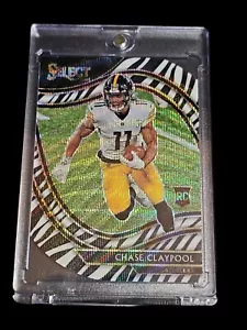 Chase Claypool 2020 Select Field Level Zebra Die Cut RC- Steelers - Picture 1 of 2