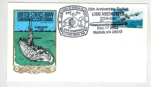 US NAVY SUBMARINE Farnam PICTORIAL CANCEL USS MEMPHIS SSN 691 Tennessee - Picture 1 of 1