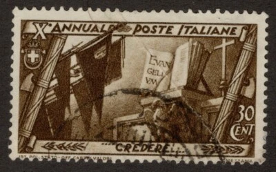 Italy Scott 295 Used CV 2.40$ - Crease - Image 1 of 2