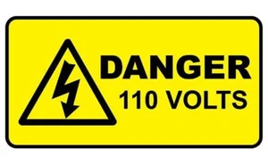 Danger 110 Volts Labels, Pack of 18 - LDV11SA - Picture 1 of 3