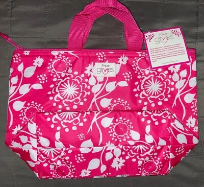Bolsa de almuerzo Thirty-One nueva con etiquetas, aislante, U R U rosa y blanco Foto 1 de 4