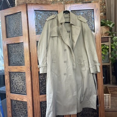 Silver Cloud Thermolite Insulated  Trench Coat Mens 42 r Removable Liner @1383 - Image 1 of 4