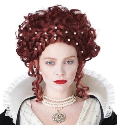 Elizabethan Queen Renaissance Adult Costume Wig - Image 1 of 4