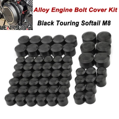 Engine Bolt Covers Cap Kit for Harley M8 Touring Road Street Glide 17-24 Softail - Image 1 of 4