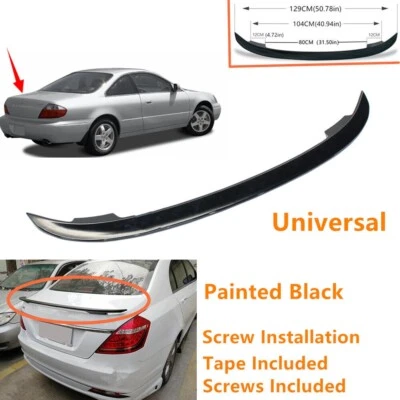 Universal Painted Black Fit For Acura CL 97-03 Coupe Rear Trunk Lip Spoiler Wing Foto 1 de 4