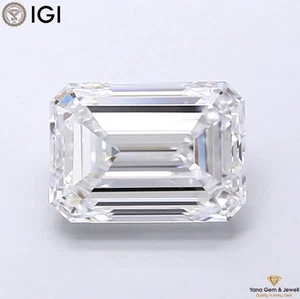 IGI Certificate 2.00 CT. EMERALD SHAPE Lab Grown CVD Diamond VS1 Clarity D Color - Picture 1 of 10