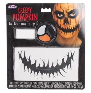 Creepy Pumpkin Mouth Tattoo Makeup Kit - Costume Accessories - One Size - Picture 1 of 1