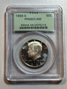 S Kennedy 1968 medio dólar graduación profesional PR68DCAM OGH - Imagen 1 de 4