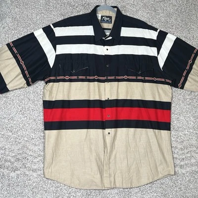 Roper Western Shirt Mens 2XL Pearl Snap Aztec Tribal Cowboy Rodeo Multicolor - Image 1 of 4