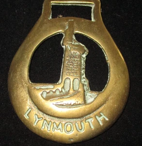 Vintage British Horse Brass Design Medallion-Lynmouth - Picture 1 of 3