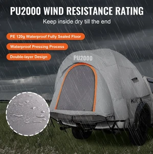 Truck Bed Tent, Waterproof Double Layer for 5.5'-6' Bed, Camping Tent for 2-3 Pe - Picture 1 of 6