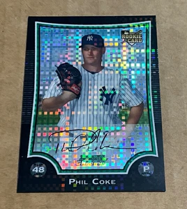 2009 Bowman Chrome #196 Phil Coke Rookie X-Fractor /250 New York Yankees - Picture 1 of 2
