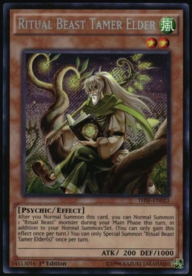 Yu-Gi-Oh! - Ritual Beast Tamer Elder 2015 THSF-EN023 Secret Rare 1st Edition - Image 1 of 2