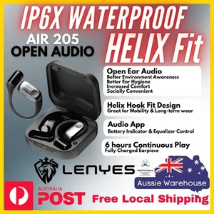 Lenyes Prague AIR 205 Earphone IP6X Waterproof OWS Ergonomic Design - Picture 1 of 9