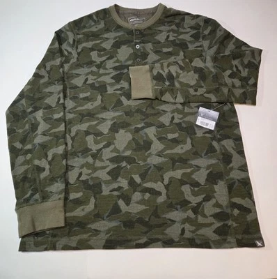 NWT Eddie Bauer Camo Henley Thermal Base Layer Long Sleeve Shirt Men's L Hunting - Image 1 of 4