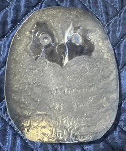 Mats Jonasson Lead Crystal Glass OWL Signed Paperweight Sweden - Picture 1 of 7