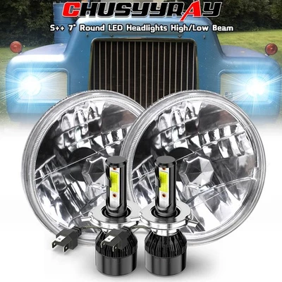 Faros LED redondos de haz alto y bajo A++ PARA camiones de volteo Mack Granite CV713 7" pulgadas Foto 1 de 4